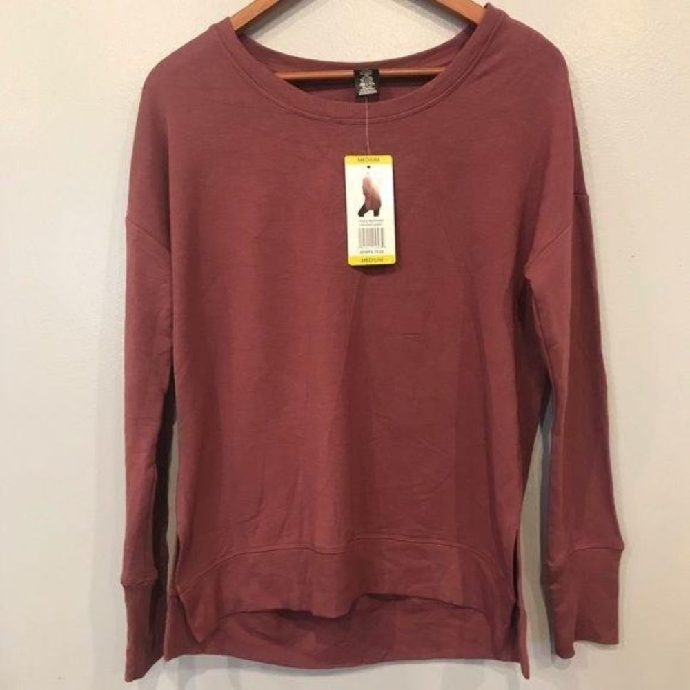 Nwt Active Life Split Hem Sweatshirt Crushed Berry - image 1